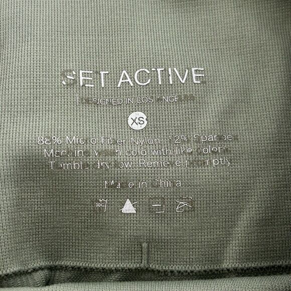 Set Active SculptFlex High Waisted Leggings Size XS Sage Cactus Green Yoga - Picture 8 of 8